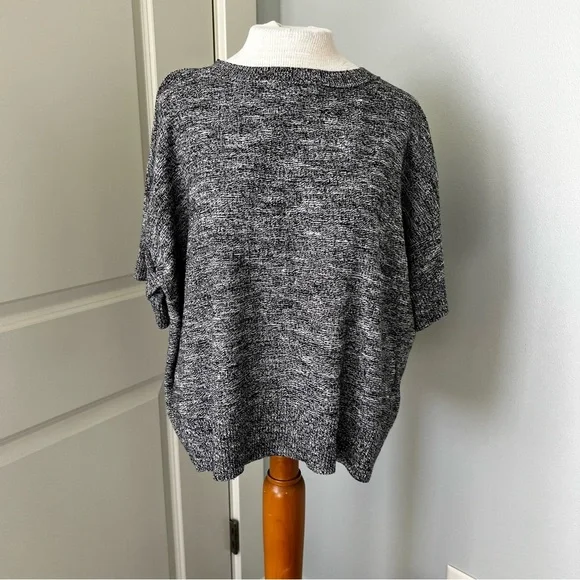 Eileen Fisher Organic Cotton Sweater Short Sleeve Slub Top - Picture 3 of 8